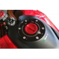 CNC Racing Aluminum with Carbon Inlay Gas Cap Flange for Ducati Multistrada V4 / 1200 / 1260 / 950, Diavel 1260, and Hypermotard 950